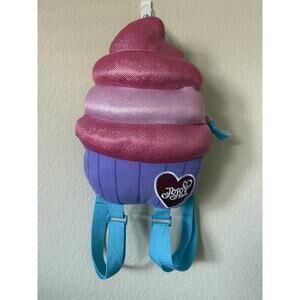 Jojo Siwa Pink Purple Cupcake Sparkle Heart Adjustable Straps Mini Backpack